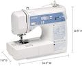 Brother Sewing and Quilting Machine, Computerized, 165 Built-in Stitches, LCD Display, Wide Table, 8 Included Presser Feet, White, 20x12x17 wourant