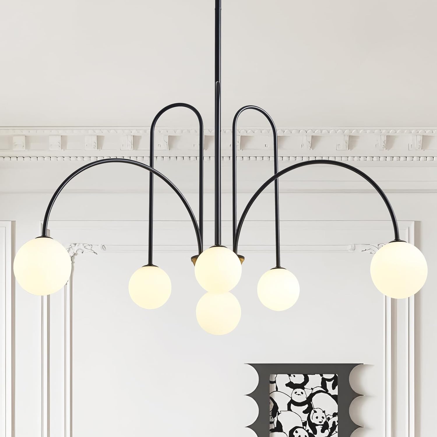 Mid Century Modern Sputnik Design Chandelier