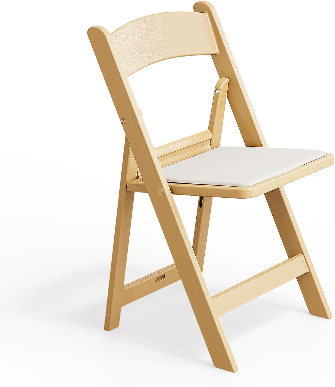 VINGLI Resin Folding Chair with Cushion Foldable Plastic Chair with Comfortable Cushioned Seat wourant