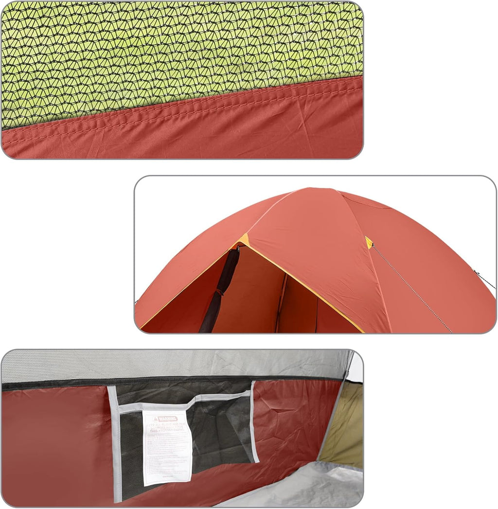 Camping Tent 2/3/4/6 Person Dome Tent Portable Camping Tent for Outdoor and Backpacking Beach wourant