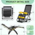 Indoor and outdoor patio chair folding lounge chair zero gravity chair with removable cushion camping lounge chair wourant