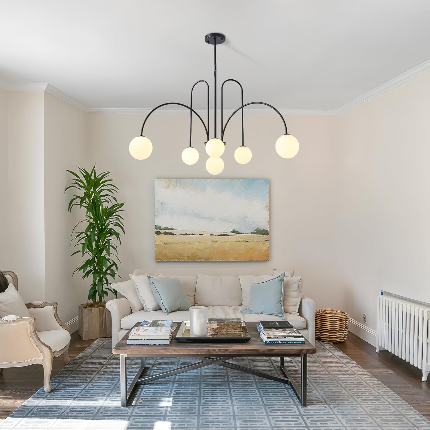 Mid Century Modern Sputnik Design Chandelier