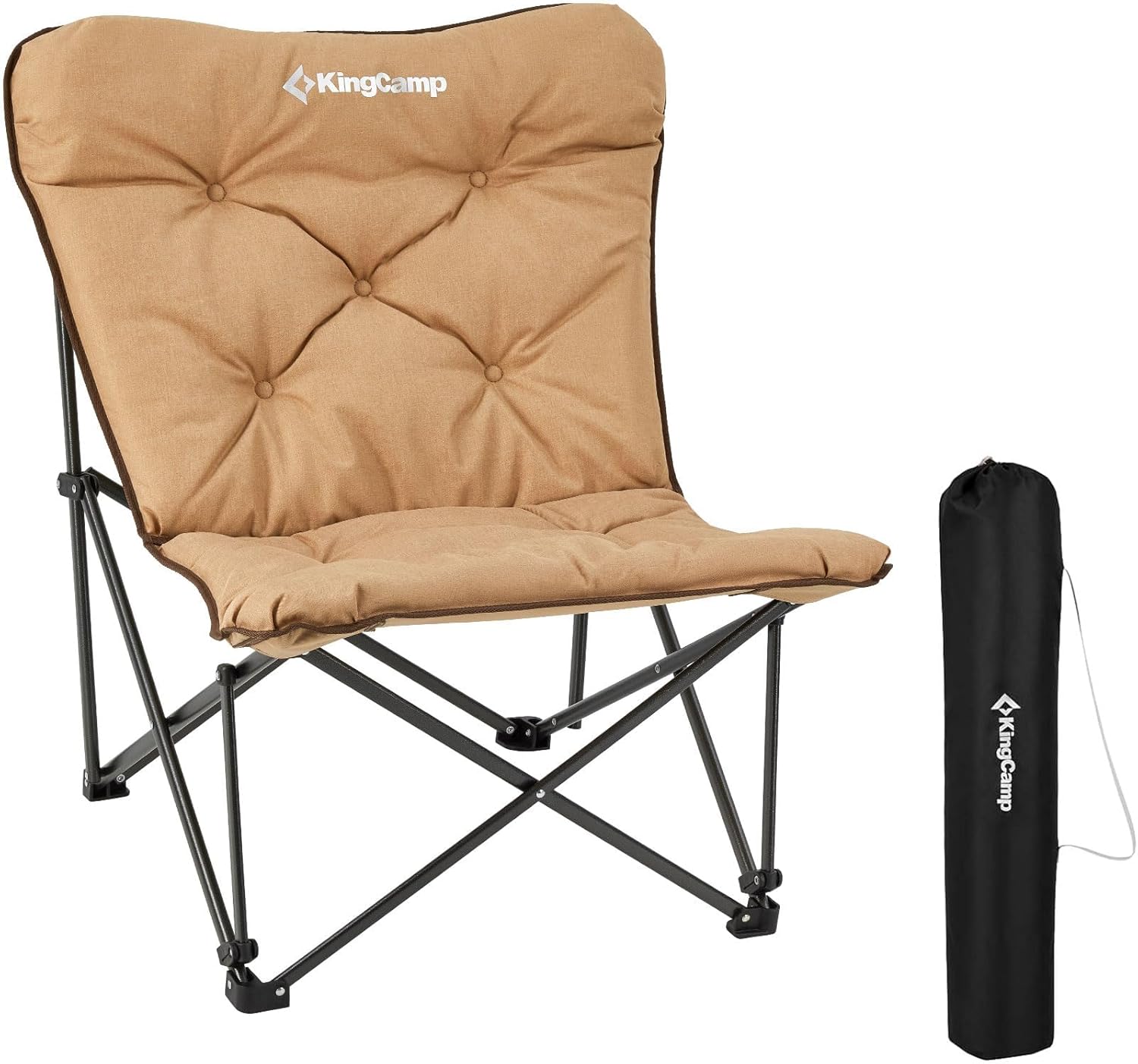 Butterfly chair, extra large thick comfortable camping chair, portable folding chair, 400 lb heavy duty seat wourant