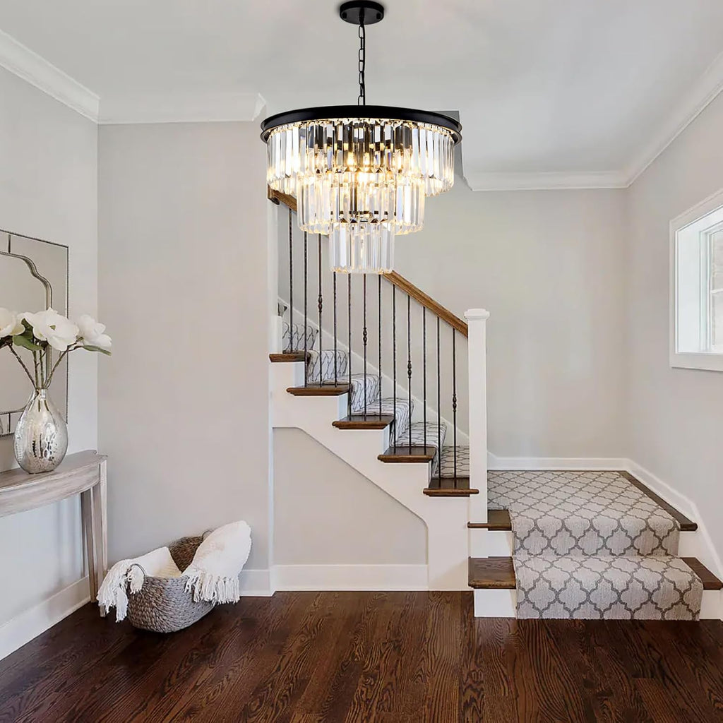 3-Tier K9 Crystal Chandelier