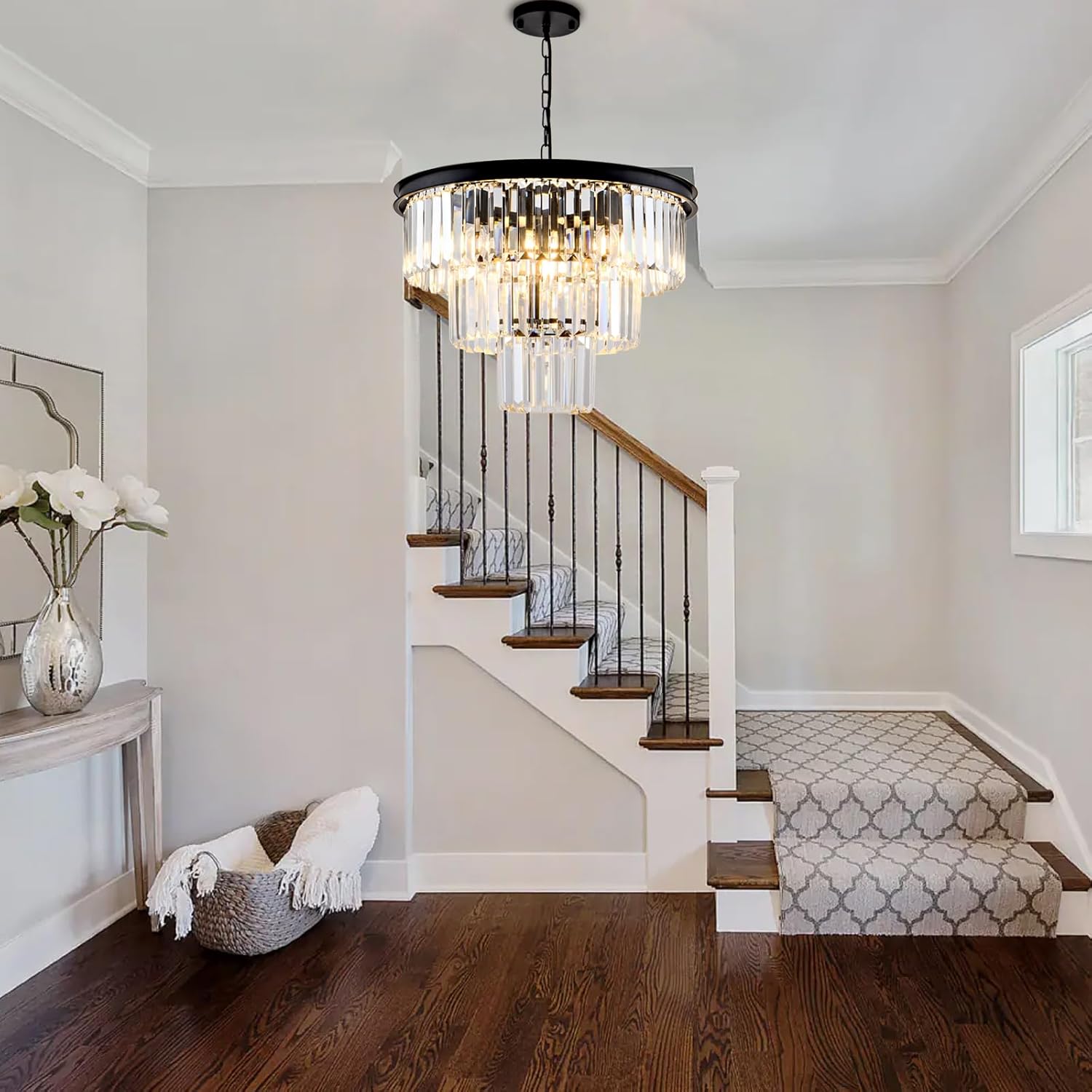 3-Tier K9 Crystal Chandelier