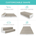 4in Portable Queen-Size Mattress, Tri-Fold Mattress for Camping, Guest, Toddler wourant