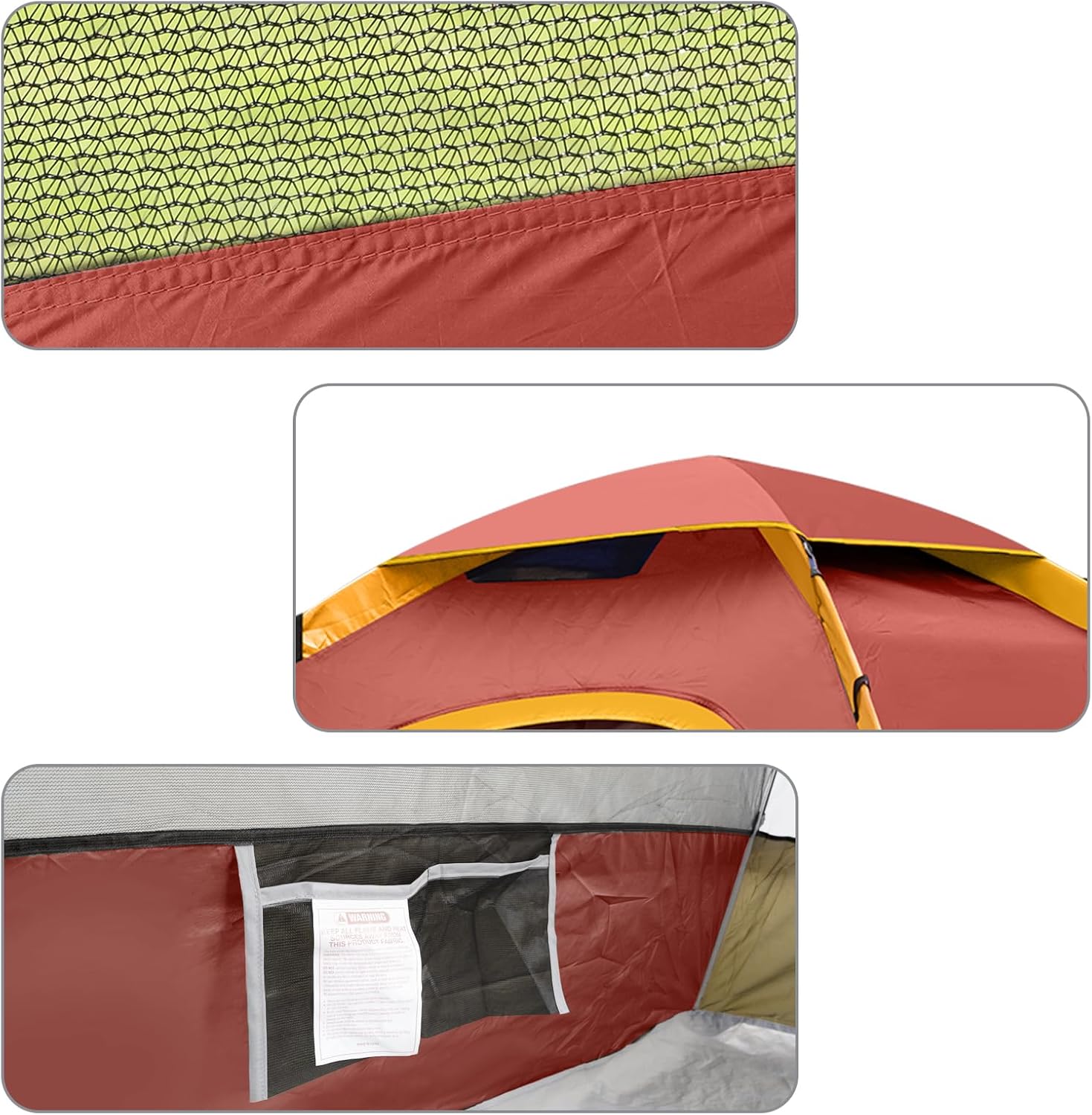 Camping Tent 2/3/4/6 Person Dome Tent Portable Camping Tent for Outdoor and Backpacking Beach wourant