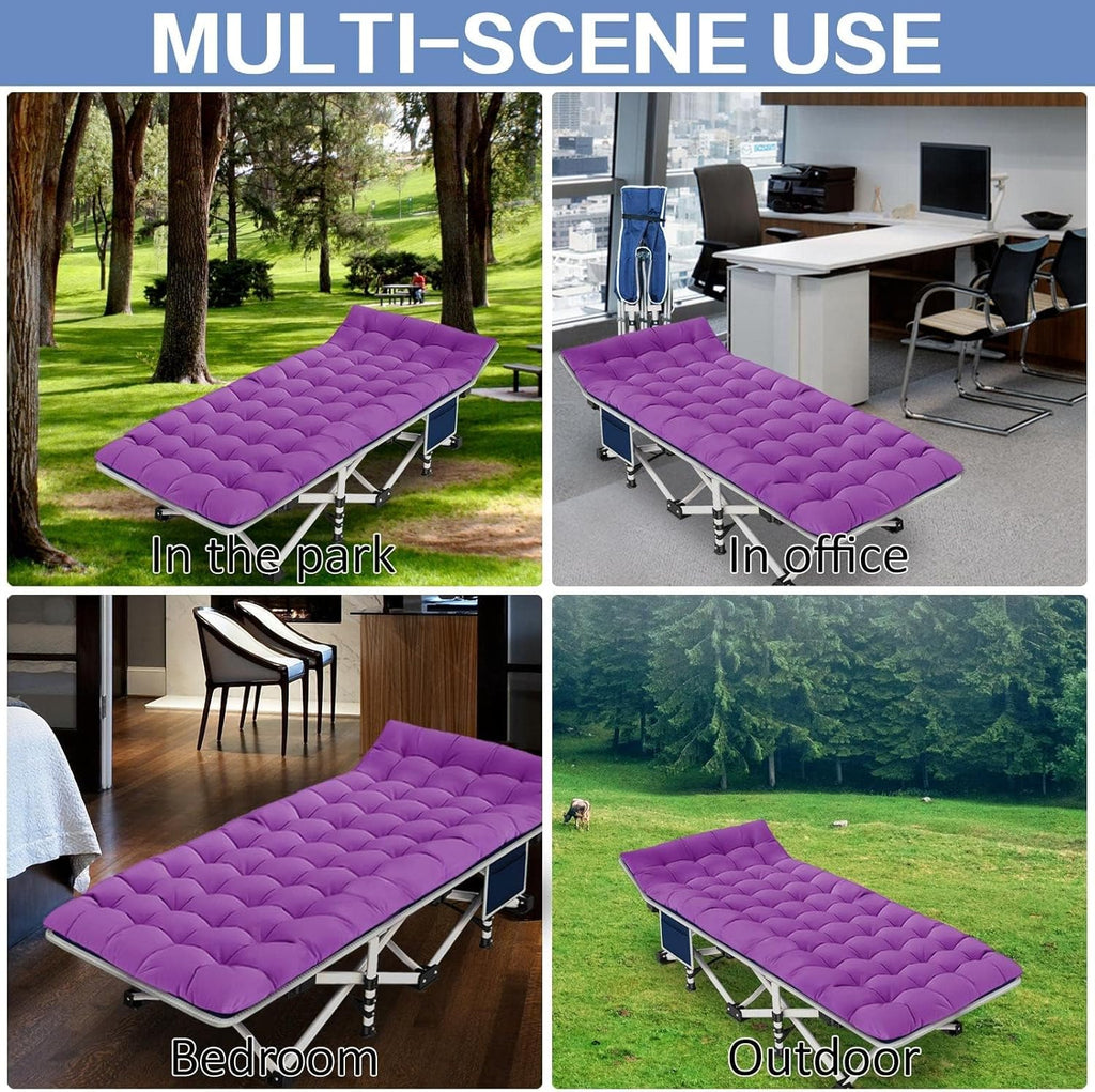 2-pack camping cots with mattresses, comfortable sleeping beds, adult camping cots, 2-person folding beds, heavy-duty sleeping beds wourant